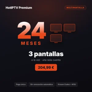 Suscripción IPTV 3 pantallas 24 meses: salón, cocina y cuarto de los niños de una familia viendo a la vez